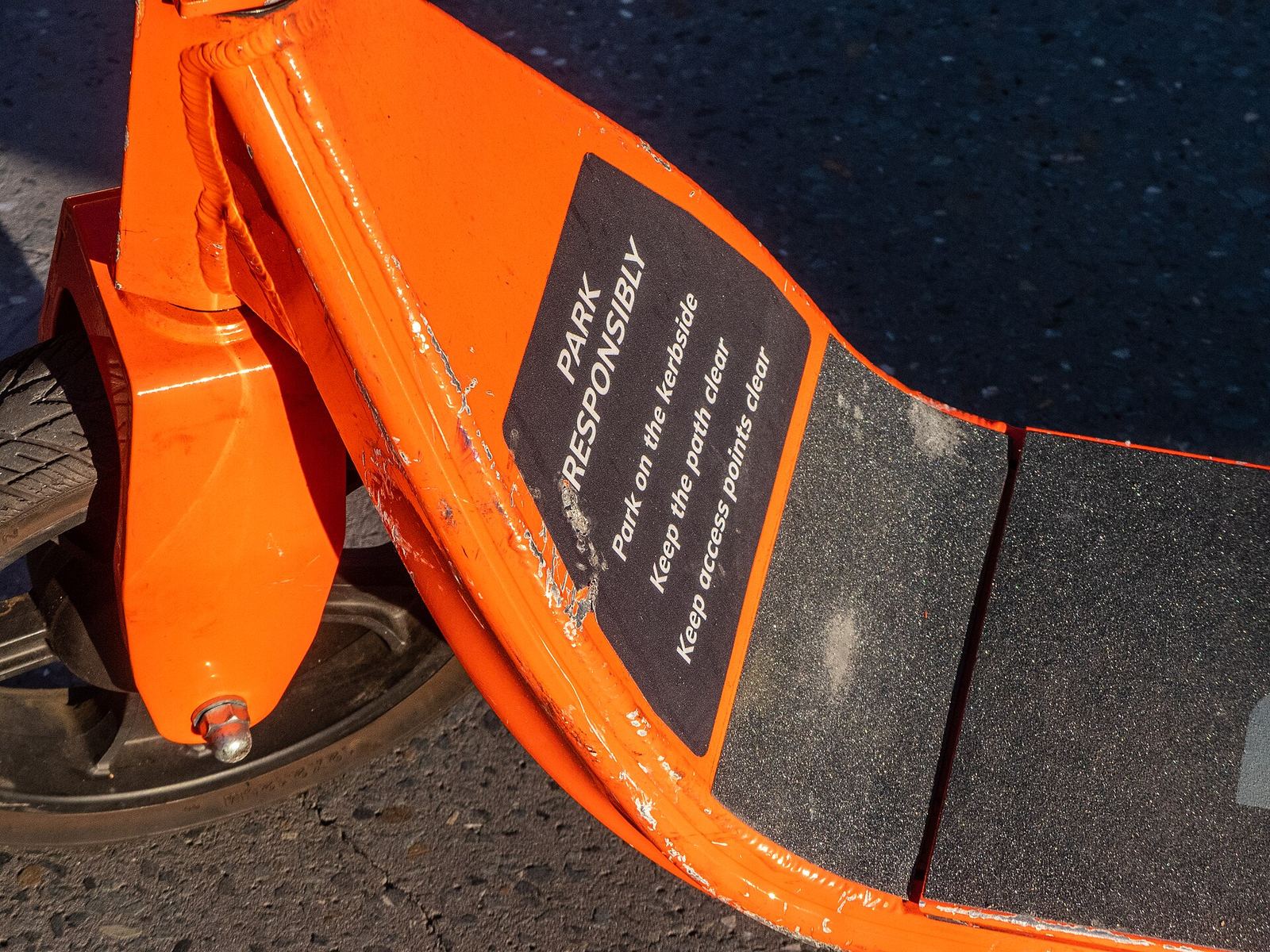 A shared Neuron e-scooter on William Street, Brisbane, where e-scooters are legal